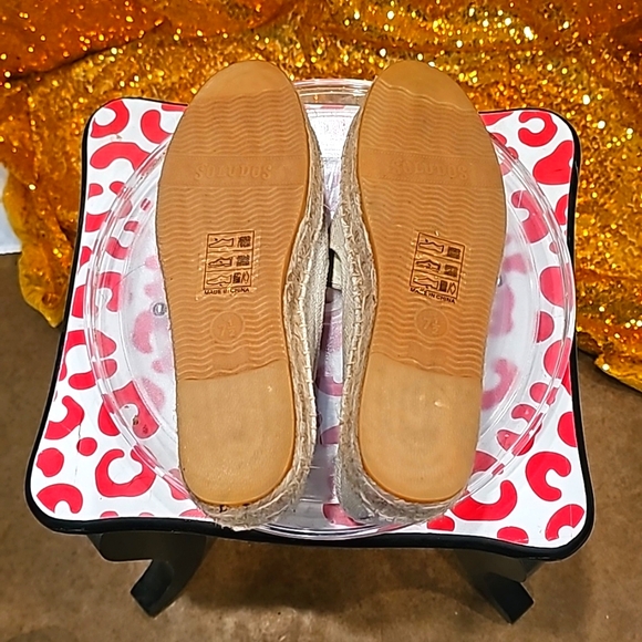 K Soludos Woven Flats Espadrilles Slip-Ons Women’s 7.5 LIKE NEW-boho-bohemian - Picture 8 of 9